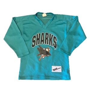 VTG Ravens Athletic San Jose Sharks Jersey YOUTH‎ Size Medium Teal